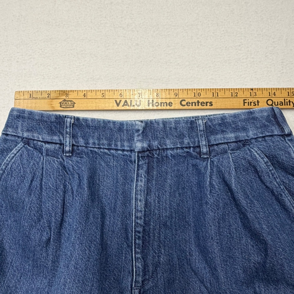 Gap 365 Trouser Jeans Medium Indigo Wide Leg Pleated Womens 6 Tall - Picture 8 of 8